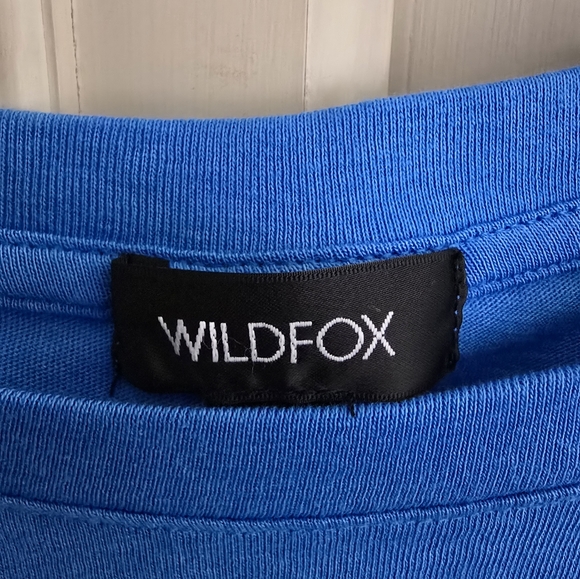 Wildfox Chrissy Michelada Graphic T-Shirt Malibu Blue NWT $68 - Picture 5 of 6
